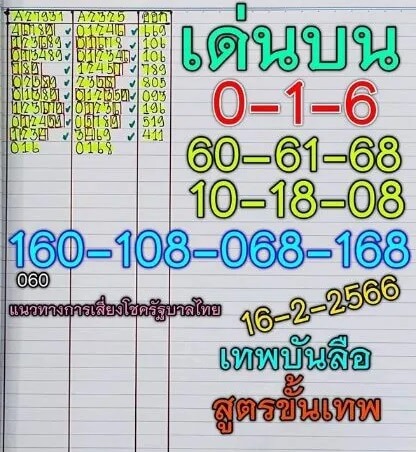 หวยเทพบันลือ